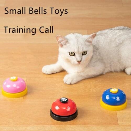 Pet Toy Training Called Dinner Small Bell Footprint Ring Cat Toys for Pet Call Pet Products Cat Treat Toy Cat Toys Interactive