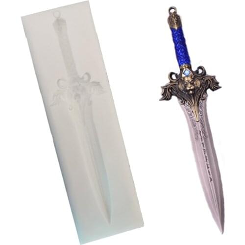 WOW Lion Sword Lace Mold Fondant Cakes Decorating Tools Silicone Mold Sugarcraft Chocolate Baking Tools For Cakes Gumpaste Form