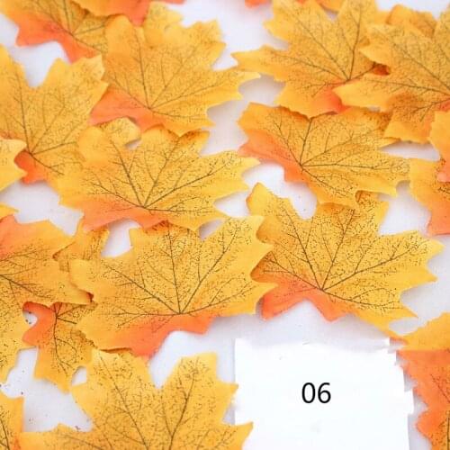 Multicolor Artificial Silk Maple Leaves Fake Leaf For Scrapbooking Wedding Party Decoration Creative Scrapbooking Crafts 8cm