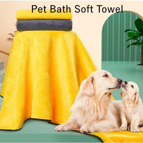 Pet Bath Soft Towel Dog Cat Microfiber Towel Quick-drying Bath Towel Large Thick Super Absorbent Towel Bath Accessories For Pets