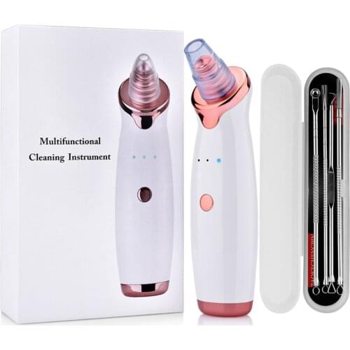 2pcs/lot Acne Blackhead Remover Kit Pimple Squeeze Face Pore Cleaner Vacuum Tools Facial Steamer Black Spot Dots Suction