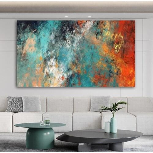 DDHH Large Size Wall Pictures For Living Room Home Decor Abstract Clouds Colorful Canvas Painting Art Home Decor No Frame