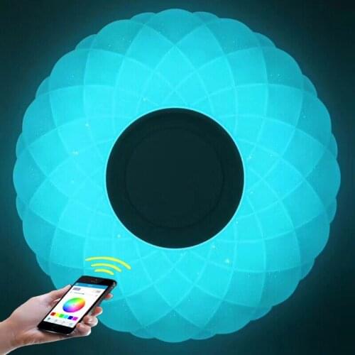 Latest RGB APP LED Ceiling Light Flush Mount 24W Music Ceiling Lamp with Bluetooth Speaker luminaria plafonnier Deckenleuchte