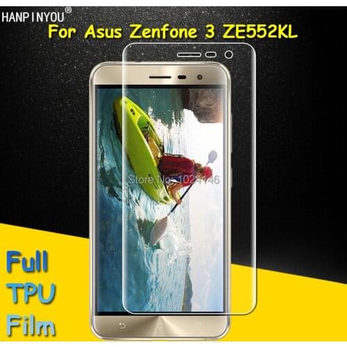 Full Coverage Clear Soft TPU Film Screen Protector For Asus Zenfone 3 5.5 ZE552KL 5.5" ,Cover Curved Parts (Not Tempered Glass)
