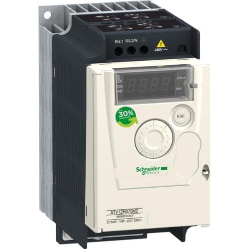 Frequency converter ATV12H075M2 variable speed drive ATV12 - 0.75kW - 1hp - 200..240V - 1ph - with heat sink