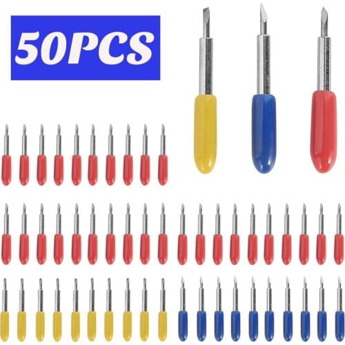 50PCS 30/45/60 Degrees Roland Cricut Cutting Plotter Vinyl Cutter Offset Knife Blades for Sharp and Durable Carving Tools