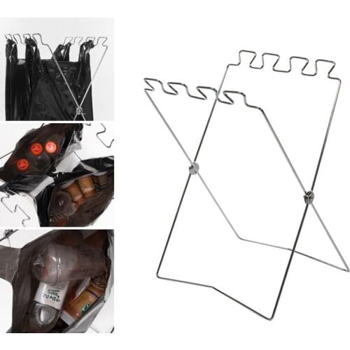 Foldable Home Kitchen Garbage Bag Holder Outdoor Portable Space-saving Storage Rack