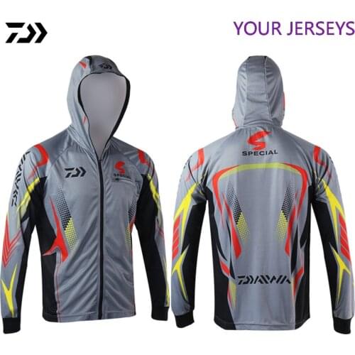 DAIWA Special Summer Sun Protection Fishing Shirts Daiwa Hoodie Breathable Long Sleeve Quick-Dry Sport Cycling Men Fishing Shirt