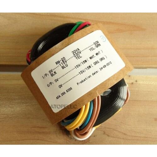 115V 230V 30W R-Core Transformer 15V+15V for Audio Amplifier Preamps AMP DAC R Core