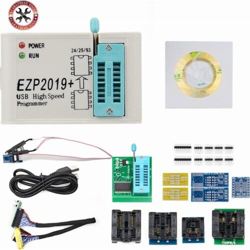 Origiginal EZP2019 High-speed USB SPI Programmer EZP 2019 Support24 25 93 EEPROM 25 Flash BIOS Chip full set + 10/12pcs adapters