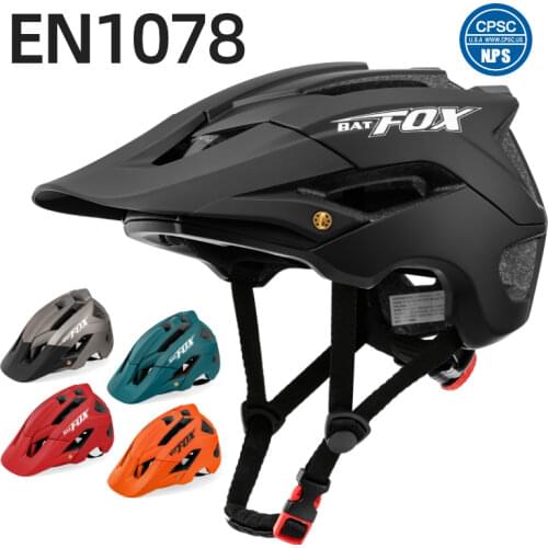 BATFOX Cycling Helmet Men Women MTB Bicycle Helmet Ultralight Big Visor Breathable Road Bike Helmet Outdoor Sport Ridding Helm