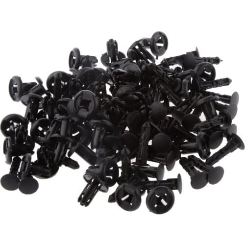 50 Pcs Fastener Rivet Clips 8mm Nylon Bumper Automotive Furniture Assembly Expansion Screws Kit Auto Body
