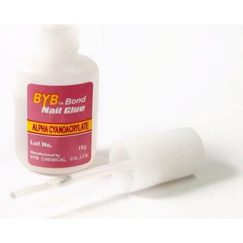 1pcs 10g BYB Nail Art Glue Tips Glitter UV Acrylic Rhinestones Decoration With Brush Nail Glue Hot Sale