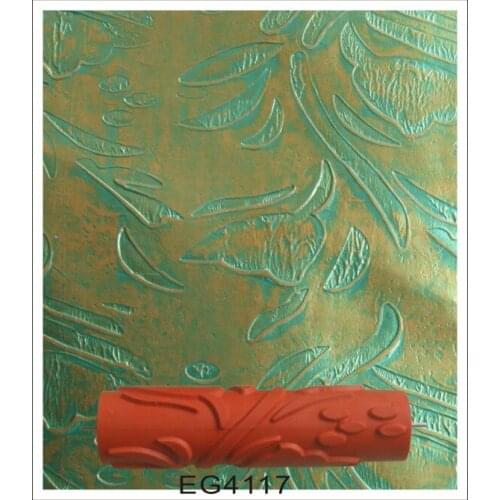 10 inch blue rubber roller wall decoration painting roller 10" DIY decorative wall paint roller without hand grip EG4117