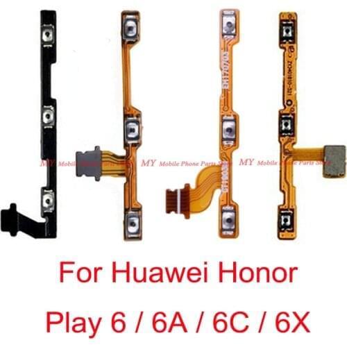 10 PCS Volume Button Power Switch ON OFF Side Key Ribbon Flex Cable For Huawei Honor Play 6 6A 6C 6X Play Replacement Spare Part