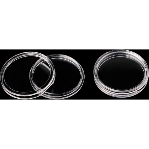 100 Coin Holder Capsules 27mm Round Box Plastic collectibles Storage Organizer