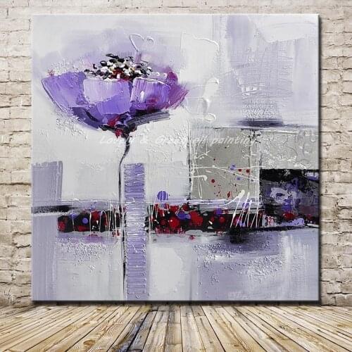 100% Hand Painted Modern Abstract Flower Oil Painting On Canvas Wall Art For Living Room Home Decoration No Framed Pictures Gift