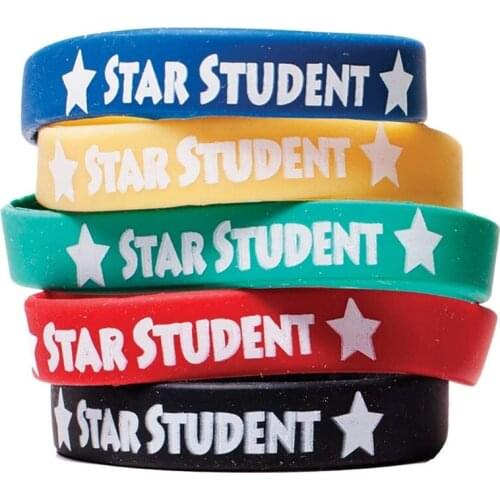 300pcs Star Student Silicone Wristbands Bracelets Free Shipping by DHL