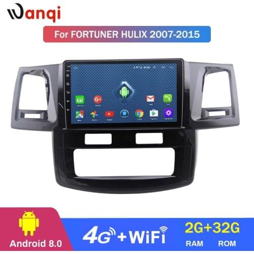 4G Lte All Netcom Android 8.0 car gps multimedia video radio player for Toyota 2007-2015 fortuner hulix navigation stereo