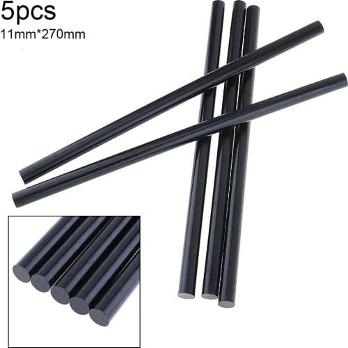 5pcs/lot 11mm x 250mm Black Hot-melt Gun Glue Sticks Gun Adhesive DIY Tools for Hot-melt Glue Gun Repair Alloy Accessories