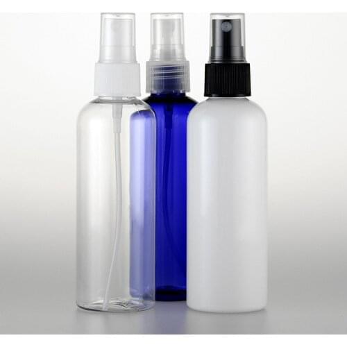 500 x 3.4oz/100ml Blue/Clear Plastic Spray Bottle Travel Makeup And Skin Care Refillable Bottle Plastic Fine Mist Spray Bottles