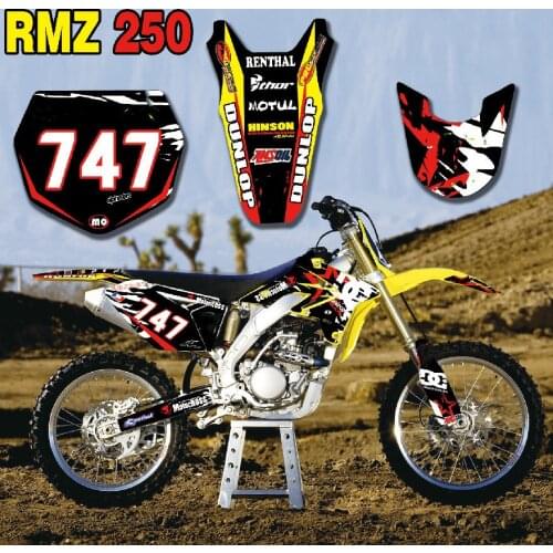 New styles Customized Graphics & Backgrounds Motocross Stickers Kits For SUZUKI RMZ 250 RMZ250 RM250Z 250RMZ 2006 2007 2008 2009