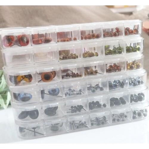 70pcs/lot 3-12mm mix size glass pin toy eyes for diy doll findings-- blue/clear/black/coffee/dark coffee color option