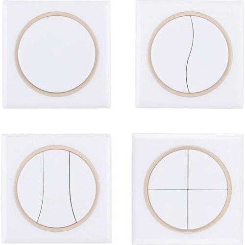 86 Wall Panel Remote Transmitter 1 2 3 4 Button Sticky RF TX Smart Home Room Living Room Bedroom Wireless Remote Control