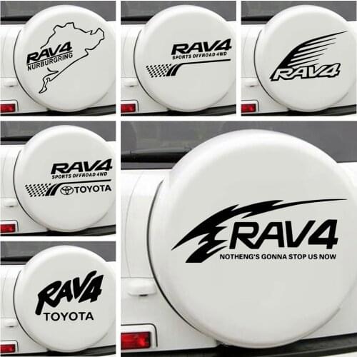 Car Spare Tire Sticker Creative Auto Decorative Decals Vinyl Car Body for Rav 4
