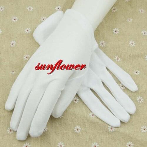 Unisex Women Man Cotton White Gloves for Dance Work Weddings Magicians Jeweler Bridal Party Favor