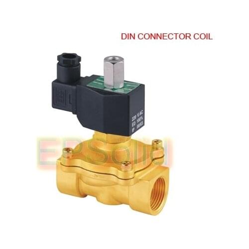 Free Shipping 1'' Normally Open Brass Electric Solenoid Valve DC12V,DC24V,AC110V or AC220V 2W250-25-NO