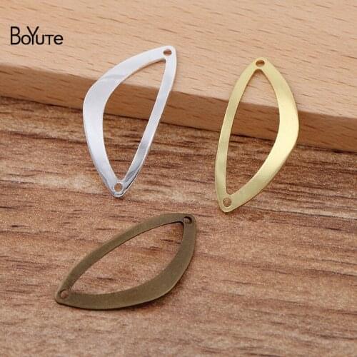 BoYuTe (50 Pieces/Lot) 25*13MM Metal Brass Lip-Shaped Connector Charms with 2 Holes DIY Handmade Jewelry Materials