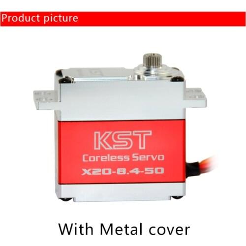 KST X20-8.4-50 45KG High Torque Coreless Digital Servo Steering Gear 38kg.cm@6.0V 42kg.cm@7.4V 45kg.cm@8.4V for monster truck