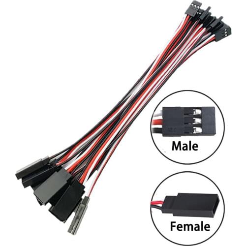 5/10Pcs 100mm 150mm 200mm 300mm 500mm Servo Lead Cable Extension Y extension cordfor RC Futaba JR Male to Female 15cm 30cm 50cm