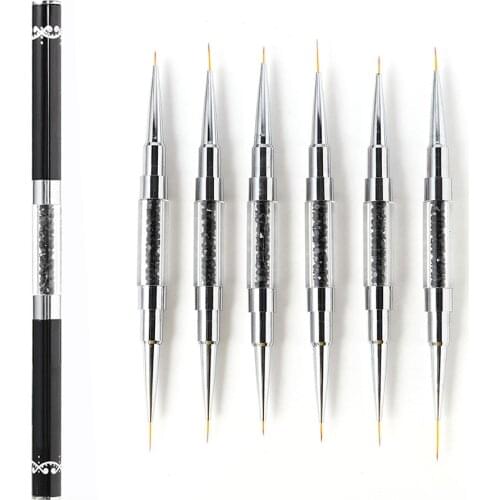 Fashion Beautiful 1 PC Double-end Nail Liner Painting Brush Drawing Pen Manicure Art Tools Pinceau Ongles Unhas Paznokcie