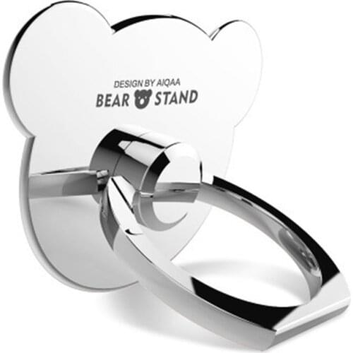 360 Degree Metal Bear Mobile Phone holder Ring Universal Cool Finger Ring Holder Stand suporte celular for iPhone Xiaomi