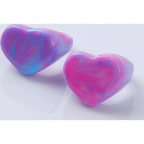 FishSheep Lovely Resin Heart Rings For Women Colorful Korea Geometric Acrylic Finger Ring Girls 2021 Fashion Jewelry Gifts