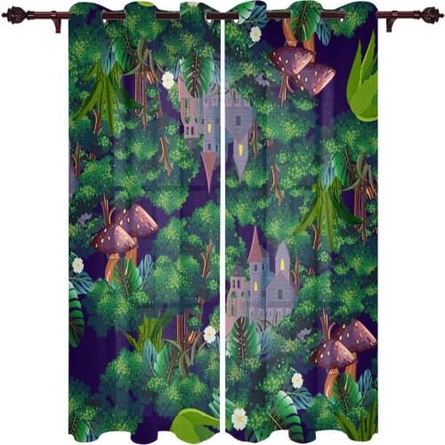Leopard Zebra Tropical Plant Jungle Curtains for Living Room Luxury Window Curtain Bedroom Kitchen Curtains Drapes