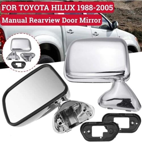 Left+Right Car Chrome Rear View Mirror Side Door Mirror Assembly for Toyota Hilux 1997-2001 Rearview Mirror