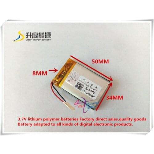 Best battery brand 3.7V polymer lithium battery 083450 803450 1300mah MP4 MP5 GPS MP3 wireless telephone