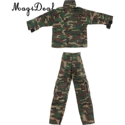 MagiDeal 1/6 Scale Clothes Soldier Camouflage Combat Uniforms for 12 Inch Male Military Action Figure Model Collection