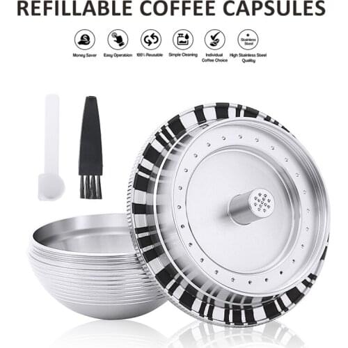 Reusable Coffee Capsule Stainless Steel Refillable Filters Espresso Cup Fit for Delonghi ENV150 Coffee Maker Machine