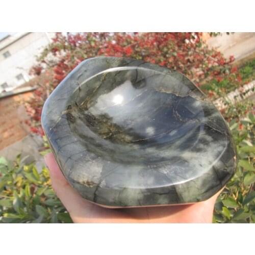 Natural quartz crystal labradorite ashtrays to heal