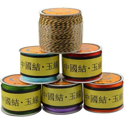 28 Colors 80m Nylon Cord Woven Thread Chinese Knot Macrame Cord Bracelet Braided String DIY Macrame Women Tassels Findings