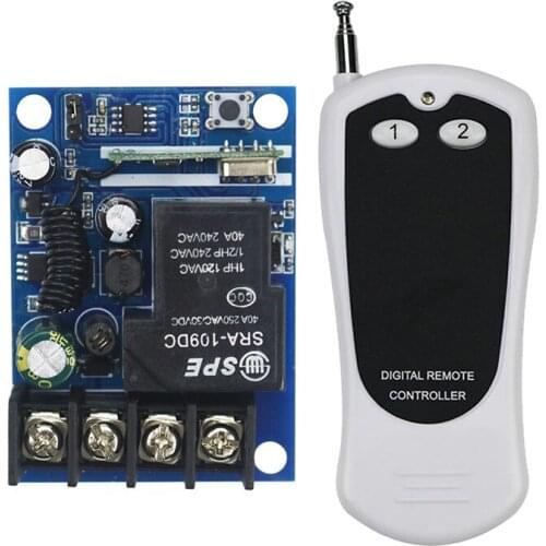 New DC12--48V 12V 24V 36V 48V 1CH 10A RF Wireless Remote Control Switch System teleswitch 1pcs(JRL-14)Transmitter + 1 *Receiver