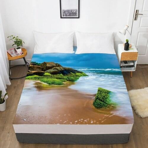 Elastic fitted sheet bed sheet With An Elastic Band 160x200/180/200/150x200 Mattress Cover Bed cover 1pc cloud