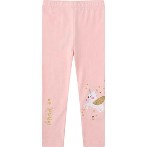 Jumping Meters New 2021 Unicorn Applique Girls Leggings Pants Fashion Baby Trousers Cute Skinny Pants For Autumn Spring Wear