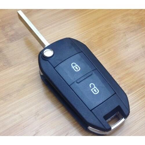 2 Buttons Replacement Modified Flip Folding Remote Key Shell Case For Citroen Sega Without Groove Blade ( 508 Style)