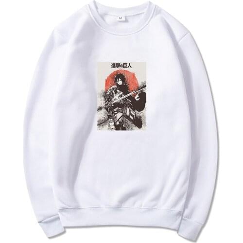 New Anime Attack on Titan Mikasa Survey Corps Print Hoodies Men Women Harajuku Sweatshirt Dropship Pullover Tracksuit Sudadera