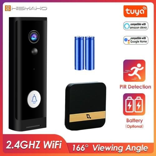Mini 1080P HD WiFi Doorbell Camera Smart Wireless Doorbell Video Intercom Security Camera Outdoor IR Night Vision 2MP Tuya APP